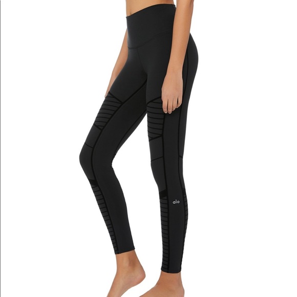 NWT Alo Yoga Flocked Motor Legging High Waist sz M - Picture 2 of 4